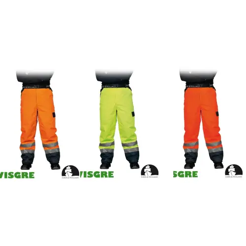 Spodnie do pasa ocieplane wykonane z fluorescencyjnej tkaniny LH-VIBETRO